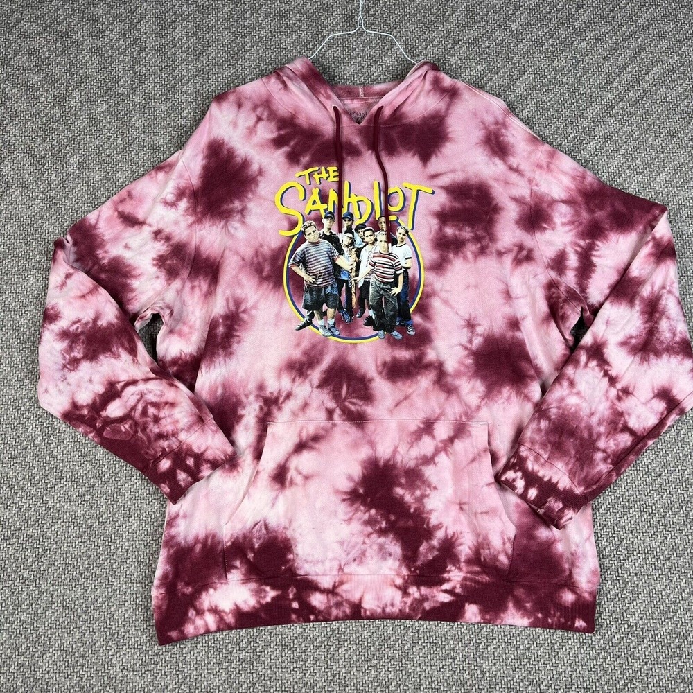Sandlot Graphic Hoodie Red White Tie Dye  NWT New Sweatshirt Size 2XL